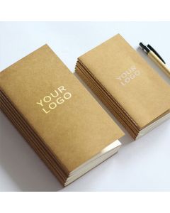 Custom A6 Mini Journal Blank Notebook with Kraft Paper Cover for DIY School Office Travel