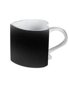 Custom Ceramic 11oz Heart Shape Magic Coffee Cup Hot Temperature Change Color Stoneware Mugs for Valentine's Day