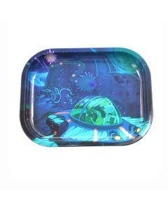 Custom Snack Tobacco Plate Serving Tray Promotional Metal Rolling Tray for Party Event