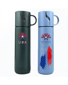 Custom BPA free 470ml Thermos 304 Stainless Steel Vacuum Insulated Flask Double Wall Thermal Cup Sports Bottle