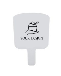 Custom Bread-Shaped Weather-Resistant Corrugated Plastic Hand Fans 11" x 8.5"