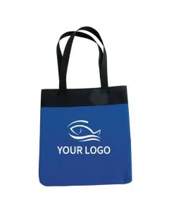 Custom Canvas Shopping 14W x 15.25H Tote Color-blocking Grocery Bags Retail Merchandise Bag