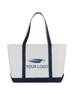 Custom Canvas Zippered 23.5W x 13H Tote Large Shoulder Bags Shopping Tote