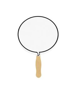 Custom Catchy Talk Bubble Hand Fans 7.5" Ideal for Outdoor Events