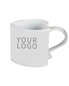 Custom Ceramic 11oz Heart Shape Magic Coffee Cup Hot Temperature Change Color Stoneware Mugs for Valentine's Day
