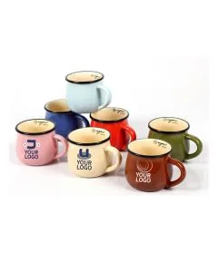 Custom Ceramic Coffee Mugs 16 Ounces Tea Cup Enamel mug with Handle Microwave Safe