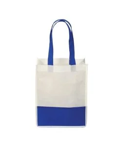 Custom Chic Non-Woven Mini Stripe Tote Bag 12"H x 9.5"W