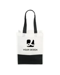 Custom Chic Non-Woven Mini Stripe Tote Bag 12"H x 9.5"W