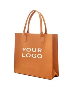 Custom Colorful Felt Handbag 14.96"W x 14.96"H Elegant Shopping Tote Large Grocery Gift Bag