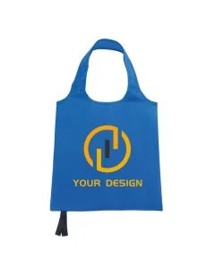 Custom Compact Reusable Foldable Polyester Tote Bag 15"H x 15" W