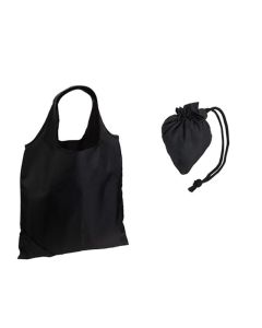 Custom Compact RPET Folding Reusable Tote Bag 14.5" H x 14.5" W