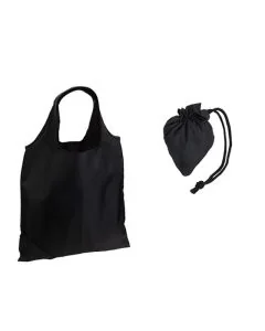 Custom Compact RPET Folding Reusable Tote Bag 14.5" H x 14.5" W