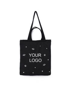 Custom Cotton 9.45"W x 11.02"H Tote with Zipper Fashion Recycled Shopping Bags Handbag for School Office