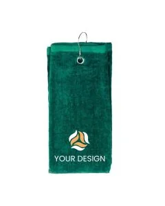 Custom Cotton Tri-Fold Sport Towel for Clean Balls and Gear 25" H x 16" W