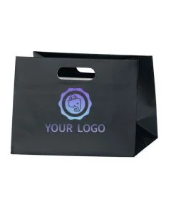 Custom Die Cut Paper Bag 12W x 8H Shopping Tote Boutique Retail Paper Bags