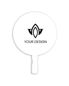 Custom Double-Sided Paper Circle Hand Fans 6" Ideal for Outdoor Events