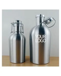 Custom Double Wall Stainless Steel Wine Vacuum Flask Beverage Drink Cooler Bottle for Bars Parties