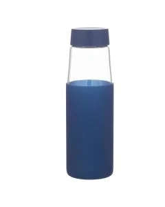 Custom Durable 20 oz Borosilicate Glass Water Bottle with Silicone Sleeve