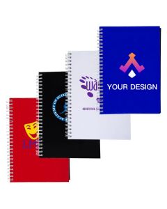 Custom Durable Cover Spiral Notebook with 80 Recycled Lined Pages