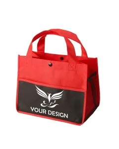 Custom Durable Mini Snap Non-Woven Lunch Tote Bag 8.5" H x 11" W