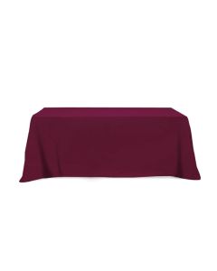 Custom Durable Polyester 4-Sided 8 Foot Table Cover - Full Coverage