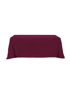 Custom Durable Polyester 4-Sided 8 Foot Table Cover - Full Coverage