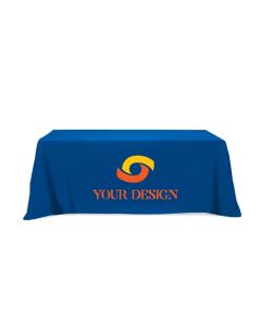 Custom Durable Polyester 4-Sided 8 Foot Table Cover - Full Coverage