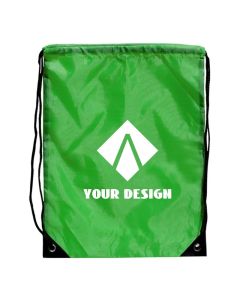 Custom Durable Polyester Junior Size Drawstring Backpack 16.5"H x 13" W
