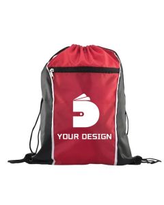 Custom Durable Polyurethane Drawstring Backpack 17.5"H x 14" W