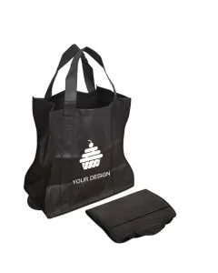 Custom Durable Snap-Fold Non-Woven Tote Bag 15" H x 15.5" W x 8.75" D