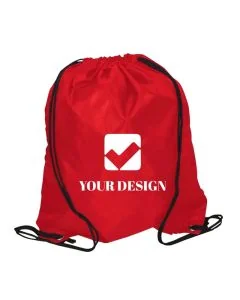 Custom Durable Versatile 420D Polyester Drawstring Backpack 17"H x 14.5"W