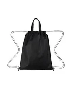 Custom Durable Water-Resistant Drawstring Bag with Front Pocket 