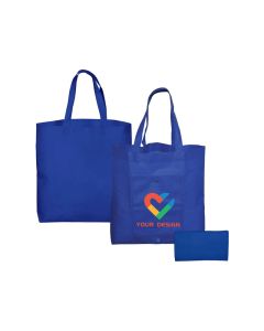 Custom Eco-Friendly Compact Folding Non-Woven Tote 14"H x 16" W