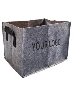 Custom Eco-friendly Felt Large Capacity Storage Box Wine Bag with Handles