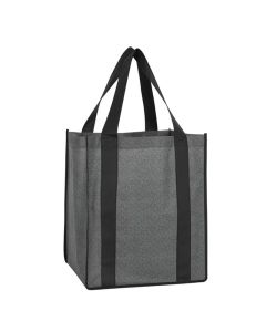 Custom Eco-Friendly Heathered Non-Woven Shopper Tote Bag 15" H x 13" W