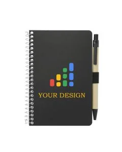 Custom Eco-Friendly Mix Pocket Spiral Notebook with Pen 