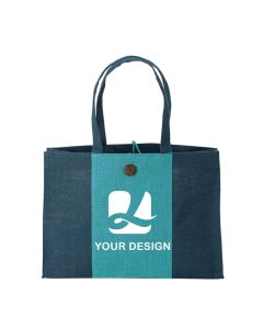 Custom Eco-Friendly Natural Jute Tote Bag 13"H x 17" W