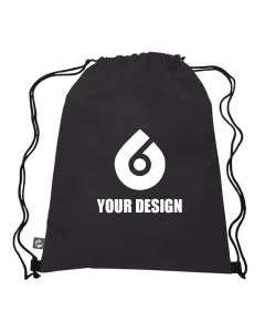 Custom Eco-Friendly Non-Woven Drawstring Bag 16x13"