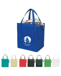 Custom Eco-friendly Non-Woven Insulated Shopper Tote Bag 13" W x 15" H