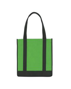 Custom Eco-Friendly Non-Woven Two-Tone Shopper Tote 13"H x 12" W
