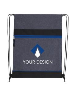 Custom Eco-Friendly Recycled PET Two-Tone Drawstring Backpack 