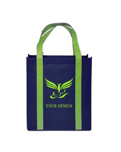 Custom Eco-Friendly Reusable Non-Woven Grocery Tote Bag 14" H x 12.38" W x 8.5" D