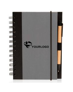 Custom Eco-friendly Spiral notebook with Recycled Paper Pen Two-tone Color Journal