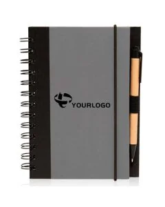 Custom Eco-friendly Spiral notebook with Recycled Paper Pen Two-tone Color Journal