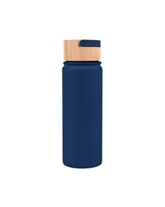 Custom Eco-Friendly Stainless Steel Water Bottle with Bamboo Lid 20 oz