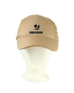Custom Econo Polyester Caps with 5-Panel Design and Adjustable Velcro Closure