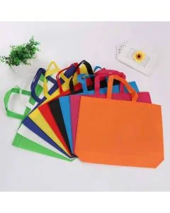 Custom Economical Promotional 15W x 11H Gifts Bags Reusable Eco-friendly Non-Woven Fabric Tote Foldable Carry Shopping Bag