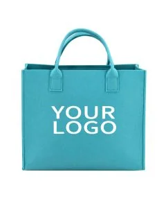 Custom Elegant Ladies Felt 19.69"W x 15.75"H Tote Handbag Grocery Toiletry Bag Mommy Shopping Bag