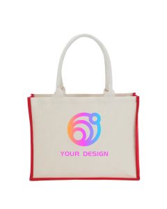 Custom Elegant Laminated Cotton Landscape Tote Bag 12.75"H x 16.5" W