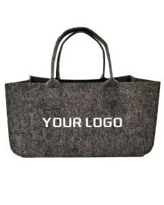 Custom Extra-large Felt Bag 19.69"W x 10.24"H Grocery Shopping Tote Trunk Organizer